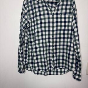 Dockers Men's Plaid Shirt - Green and Blue